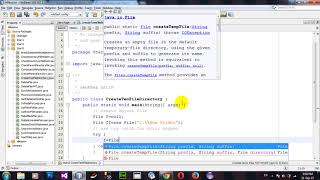 Create temporary file in specified directory in Java Netbeans
