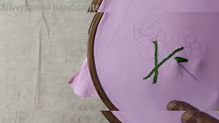 Embroidery designs flowers and leaves/ সুচিকর্ম ফুল এবং পাতা নকশা / Silverthread handicrafts