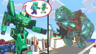 Monster School : Pacific Rim ( Battle Robots and Monsters ) - Minecraft Animation