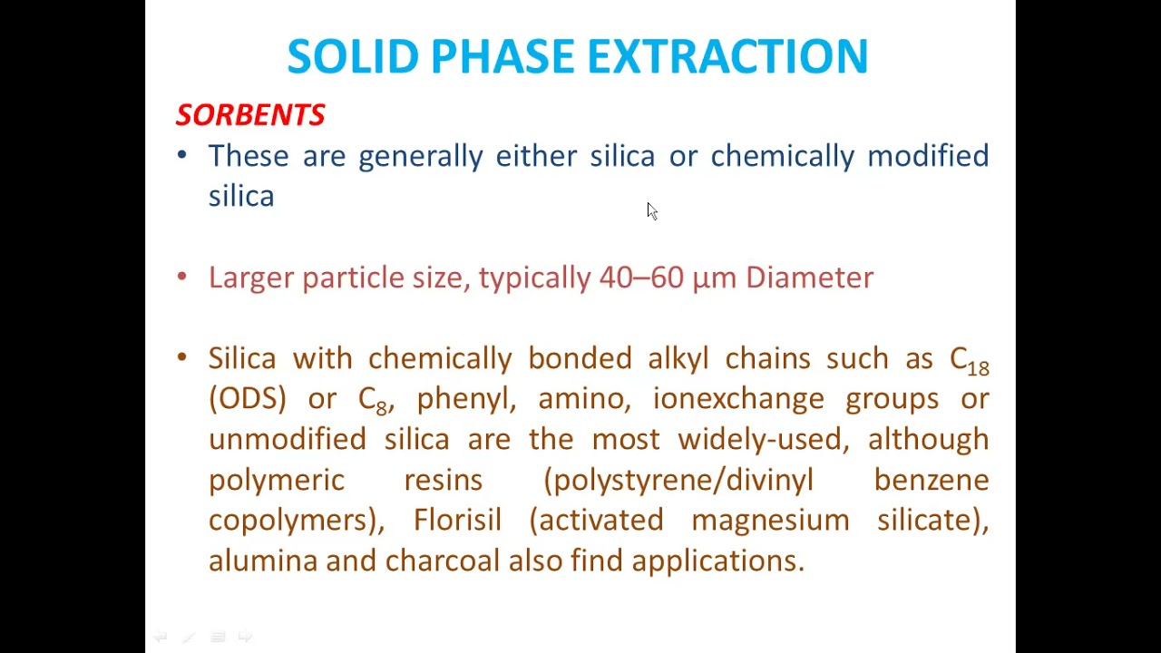 Solid Phase Extraction Principle & Mechanism Of Separation - YouTube