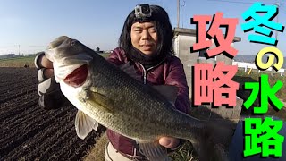 バス釣り　冬の水路攻略！　Bass fishing in Japan