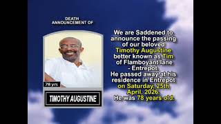 Timothy Augustine ~ Short Obituary