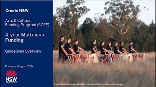 Create NSW 4-year Multi-year Funding Webinar 20 Aug 2024