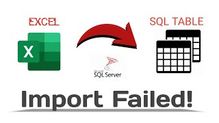 Excel to SQL Server Import Error | SSIS & Import Wizard Workaround