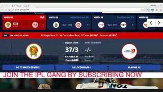 Live Cricket GUJARAT v/s DELHI Score : IPL 2016 Live Cricket Match Today : IPL Live Streaming
