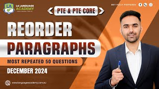 PTE Reading Reorder Paragraphs | December 2024 | Real Exam Predictions | Language Academy PTE NAATI