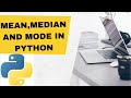 Statistics module in python |Mean | Median | Mode in python