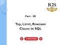 9. Top, Limit, Rownum Clause in SQL #sqltutorial #sqlforbeginners #topclause #limitclause #sqlbasics