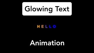 Glowing Text Animated Just Using Html and Css / Without Javascript