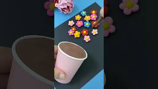 Clay flower vase making idea 😱 | clay art #shots #shotsfeed #shotsvideo #clayart