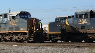 [1 of 2] [4k] CSX M693 meets Y190 at Augusta Yard, Augusta, Georgia 09-23-2023