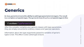 Java Generics | CodeGym University Course