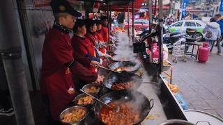 Delicious street food market in Guiyang, China: tons of traditional Chinese snacks. Worth the trip