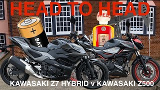 Head to Head - Petrol v Hybrid - Kawasaki Z500 or Kawasaki Z7 Hybrid