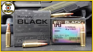 5.7 is BACK in BLACK!...Hornady Black V-Max 5.7x28 Ballistic Gel AMMO Test \u0026 Review!