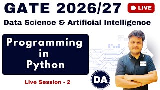 Programming in Python - 2 | GATE 2026/27 | Data Science & Artificial Intelligence #studifyplusGATE