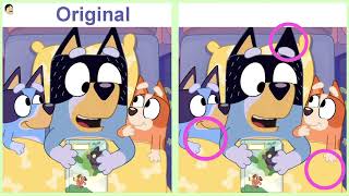 Bluey's Best Moments Find the Difference game! 👍@Easy Little Drawings