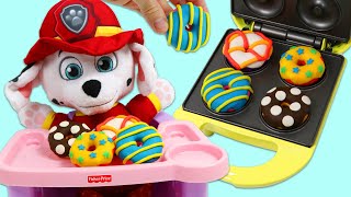 Pretend Baking Play Doh Donuts for Paw Patrol Baby Marshall | Fun & Easy DIY Play Dough Crafts!