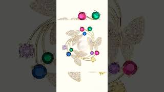 Temperament Butterfly pearl broach#subscibe #Rabii fashion #official