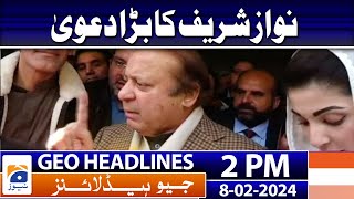Geo Headlines Today 2 PM | Pakistan election results 2024 | 8th February 2024