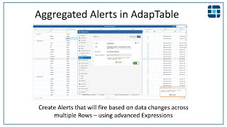 Aggregation Alerts in AdapTable
