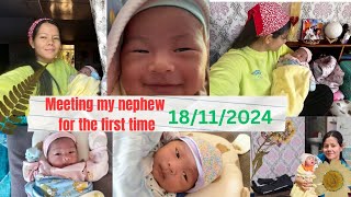 meeting my nephew for the first time ......  Jeff Gurung 🧬🎉