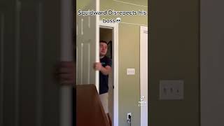 SpongeBob and mr Krabs beats up squidward