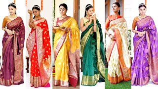 Latest Saree Design |Designer Silk Sarees|Banarasi Silk Saree design #saree#sarees#sareecollection