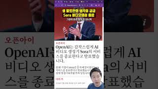 뜬금없이 Sora 비디오 생성 종료? OpenAI는 돈이 급하다...  #chatgpt #samaltman #veo #seedance2 #video #ai #llm