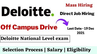 Deloitte Off Campus 2022 | Deloitte Bulk Hiring | Deloitte National Level Assessment | Analyst Jobs