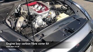 4SRC carbon engine bay cover kit for Nissan GTR35