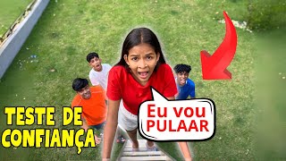 TESTE DE CONFIANÇA COM MEUS PRIMOS * me machuquei? Feat Estevão, Gabriel, Duda e Felipe