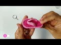 finger slipper crochet keychain make it in your team colors subtitled