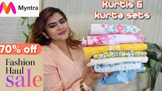 Myntra Fashion Haul Sale | Kurtis \u0026 Kurta sets for Office/ College | Starting Rs 550 |Jewellery Haul