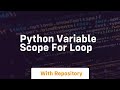 python variable scope for loop