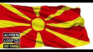 Isolated Waving National Flag Of Macedonia | Motion Graphics - Videohive template