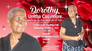 A Service of Thanksgiving for Dorothy Collymore