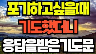 포기하고싶을때 기도했더니 응답받았던 기도문 입니다. 이해할수 없을때, 기도문을 듣기만해도 능력이 나타나요. 따라하는기도. 말씀낭독. 날기새. 대표기도. 풍성한교회, 매일기도, 은혜