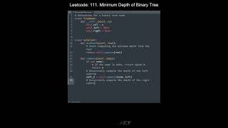 Leetcode 111. Minimum Depth of Binary Tree in Python | Python Leetcode | Python Coding Tutorial