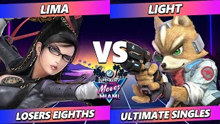 LMM Miami 2024 TOP 8 - Lima (Bayonetta) Vs. Light (Fox) Smash Ultimate - SSBU