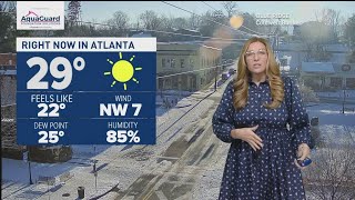 Road and weather conditions following winter weather in north Georgia