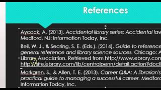 The References Slide