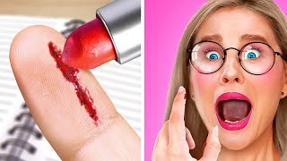 مقالب مجنونة وحيل مضحكة || أفكار DIY رائعة وأفضل الحيل! الزومبي في المدرسة! بواسطة سلسلة 123GO!