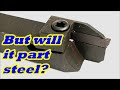 $25 eBay parting tool vs Steel. Small cnc lathe