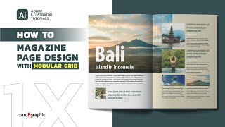 How to Create Magazine Page Layout Design with Modular Grid in Adobe Illustrator CC 2020