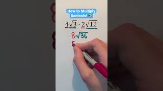 How to Multiply Radicals! 📚 #Shorts #algebra #math #maths #mathematics