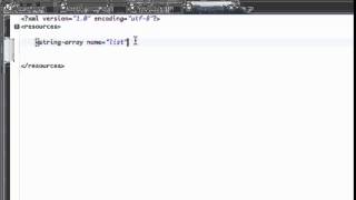 Android Application Development Tutorial 055 Setting up a String array resource