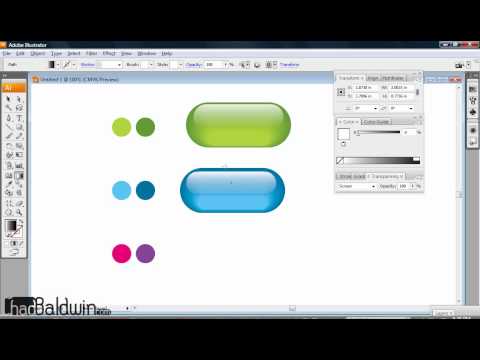 Creating Glass Buttons In Illustrator Youtube