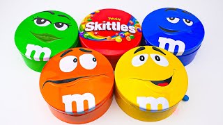 Unboxing Colorful Skittles \u0026 M\u0026M'S | ASMR Candy Experience