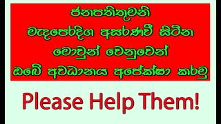 ජනාධිපතිතුමනි ඔබේ විශේෂ අවධානය අපි අපේක්‍ෂා කරමු! ලෙබනන්, ජෝර්දාන්, ඊශ්‍රයල්, මැදපෙරදිග